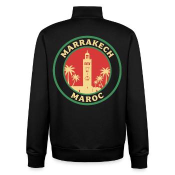 Marrakesch, Marokko, Marokkanisch, Marokkanisch - Unisex Organic Zip Sweatshirt von Stanley/Stella - Schwarz - Hinten - AI Model Male 185 light (185cm)