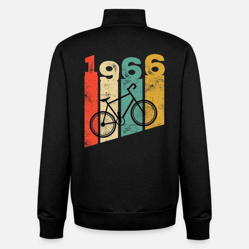 Millésime 1966 - Sweat zippé unisexe en coton bio Stanley/Stella - noir