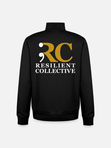 Resilient Collective emblem - Unisex Organic Zip Sweatshirt by Stanley/Stella - black