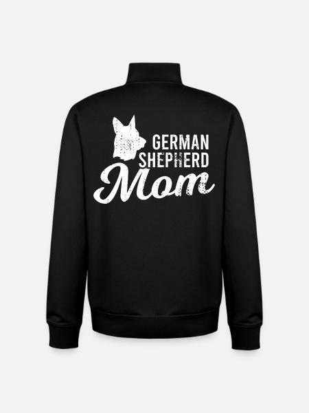 German Shepherd Mom - Unisex Organic Zip Sweatshirt by Stanley/Stella - black