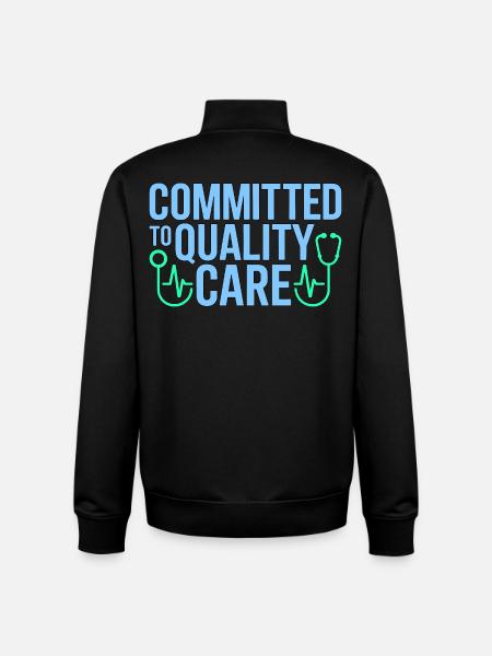 Nurse Practitioner Committed To Quality Nursing - Unisex Organic Zip Sweatshirt by Stanley/Stella - black