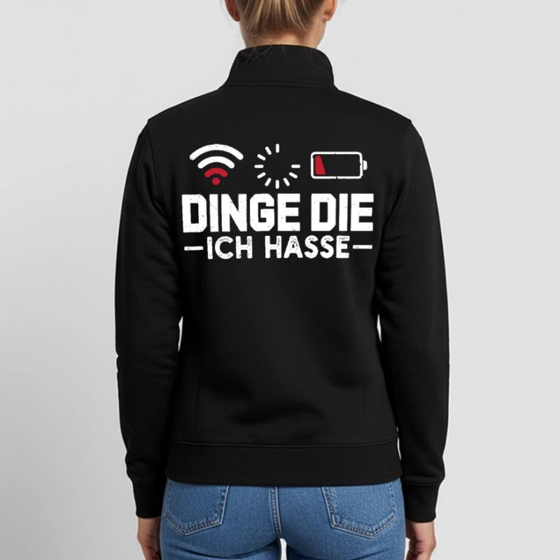 Nerd Computer THINGS I HATE FUNNY Unisex Organic Zip Sweatshirt by Stanley/Stella
