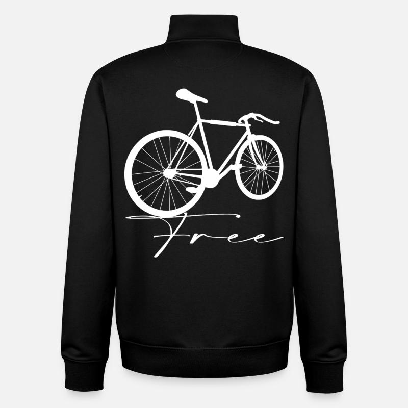 Vélo - Sweat zippé unisexe en coton bio Stanley/Stella - noir