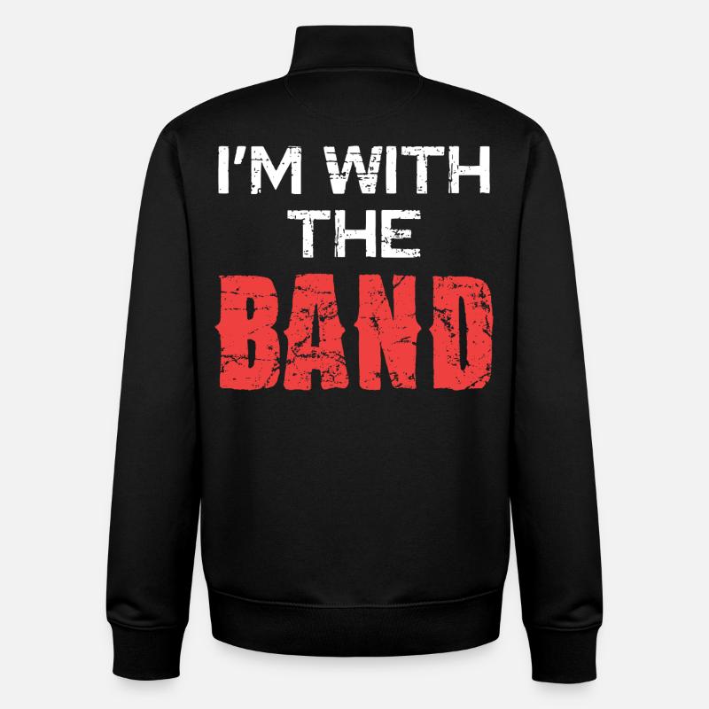 Ich bin bei der Band - Unisex Organic Zip Sweatshirt von Stanley/Stella - Schwarz