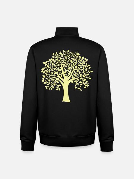 Icon Gelber Jumbo-Baum-Print-Silhouette - Unisex Organic Zip Sweatshirt von Stanley/Stella - Schwarz