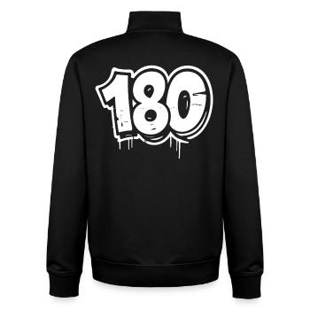 180 Dartsport Profi Outfit Volltreffer - Unisex Organic Zip Sweatshirt von Stanley/Stella - Schwarz - Hinten - AI Model Male 185 light (185cm)