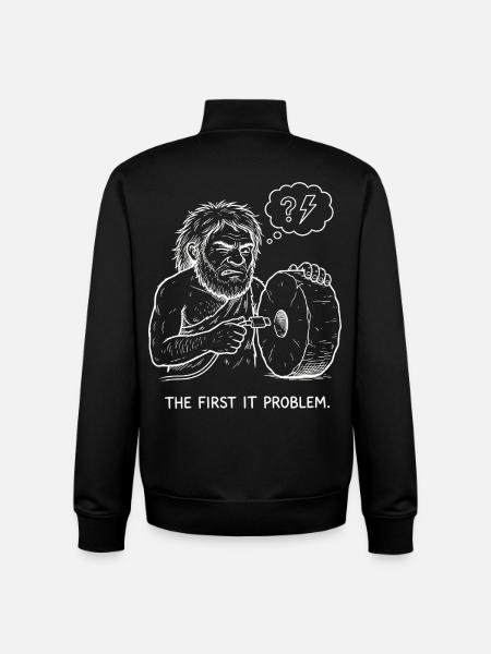 The First IT Problem - Unisex Organic Zip Sweatshirt von Stanley/Stella - Schwarz