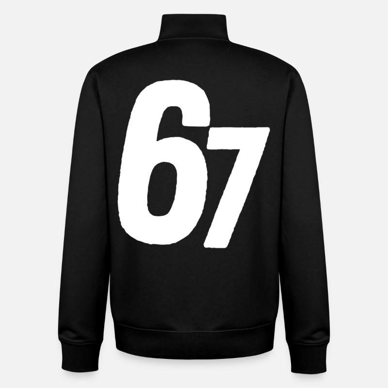 67 Six Sept - Sweat zippé unisexe en coton bio Stanley/Stella - noir