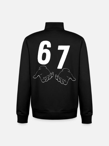 67 Six Sept - Sweat zippé unisexe en coton bio Stanley/Stella - noir