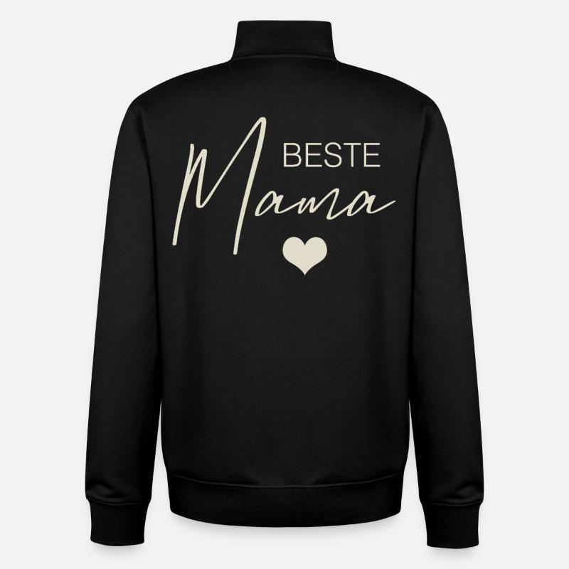 Beste Mama - Unisex Organic Zip Sweatshirt von Stanley/Stella - Schwarz