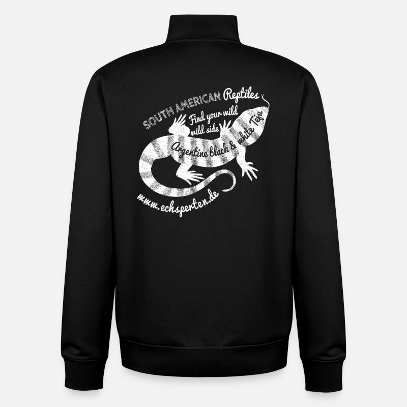 Südamerikanische Echse  - Unisex Organic Zip Sweatshirt von Stanley/Stella - Schwarz