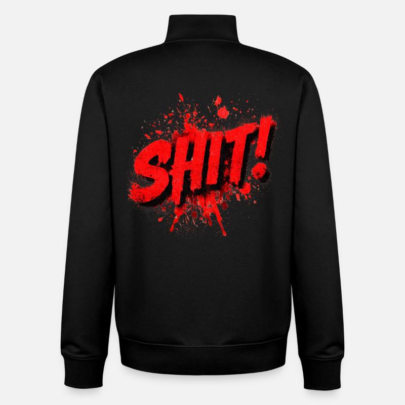Shit Graffiti Splash - Unisex Organic Zip Sweatshirt by Stanley/Stella - black