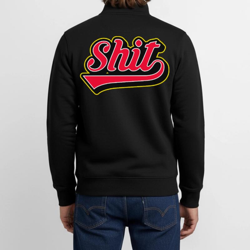 Shit Word Script Logo Unisex Organic Zip Sweatshirt by Stanley/Stella
