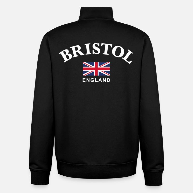 Bristol, England - Unisex Organic Zip Sweatshirt von Stanley/Stella - Schwarz