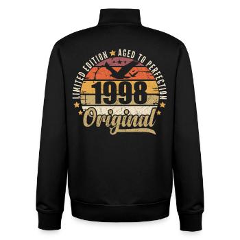 1998 Birthday Gift 1998 Original 1998 - Unisex Organic Zip Sweatshirt by Stanley/Stella - black - Back - AI Model Male 185 light (185cm)