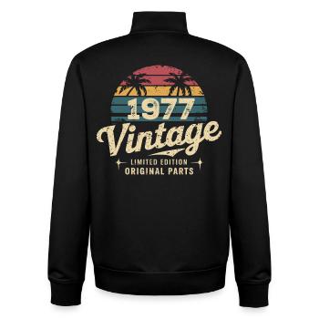 Großartig seit 1977 1977 Geburtstagsgeschenk - Unisex Organic Zip Sweatshirt von Stanley/Stella - Schwarz - Hinten - AI Model Male 185 light (185cm)