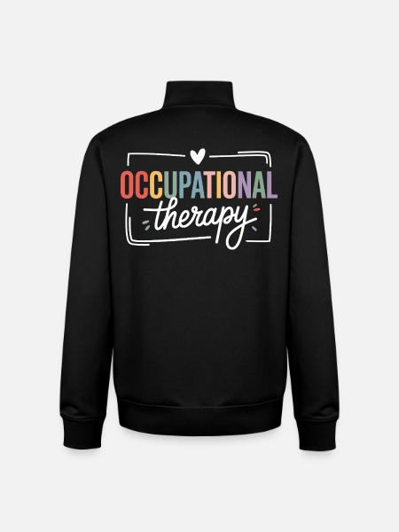 Farbige Berufstherapie Typografie - Unisex Organic Zip Sweatshirt von Stanley/Stella - Schwarz