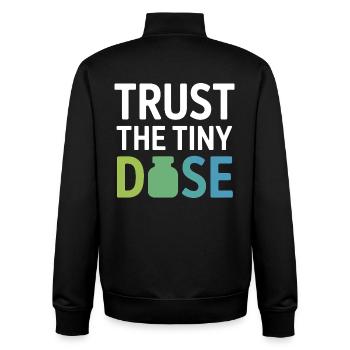Homeopathy Trust The Tiny Dose Professional Gear  - Unisex Organic Zip Sweatshirt by Stanley/Stella - black - Back - AI Model Male 185 light (185cm)