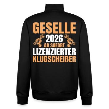 Automotive Mechatronics Technician Journeyman 2026 Training Completed - Unisex Organic Zip Sweatshirt by Stanley/Stella - black - Back - AI Model Male 185 light (185cm)