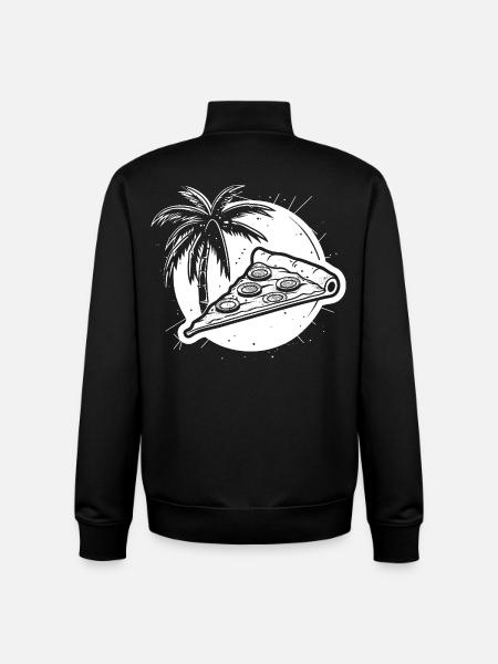 Graphique de pizza - Sweat zippé unisexe en coton bio Stanley/Stella - noir
