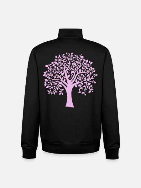 Icon Lila-Jumbo-Baum-Print-Silhouette - Unisex Organic Zip Sweatshirt von Stanley/Stella - Schwarz