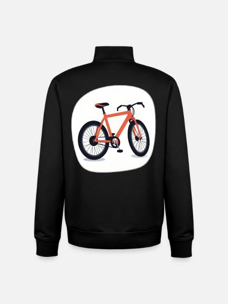 Orangenes Fahrraddesign - Unisex Organic Zip Sweatshirt von Stanley/Stella - Schwarz