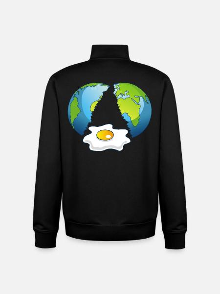 Planet Earth is an egg - Unisex Organic Zip Sweatshirt by Stanley/Stella - black