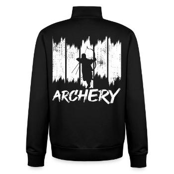 Bogensportler - Unisex Organic Zip Sweatshirt von Stanley/Stella - Schwarz - Hinten - AI Model Male 185 light (185cm)