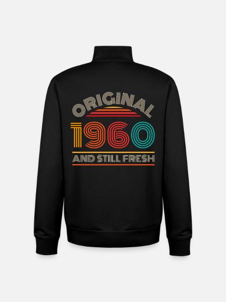 Millésime 1960 - Sweat zippé unisexe en coton bio Stanley/Stella - noir