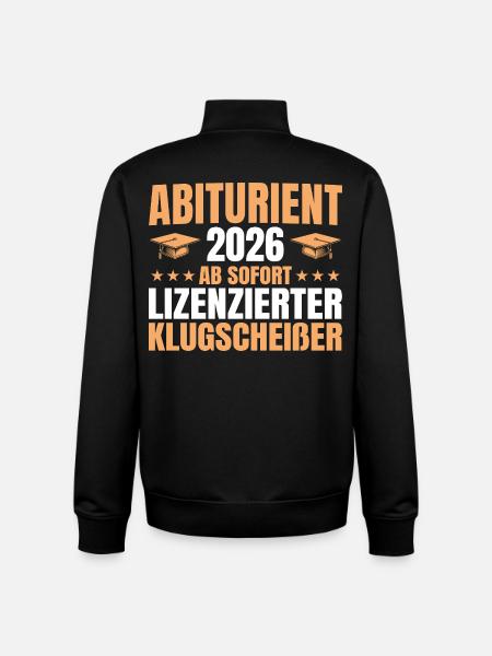 Abitur 2026: Final exam passed, Abitur - Unisex Organic Zip Sweatshirt by Stanley/Stella - black