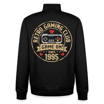 Vintage 1995 Geburtstag 1995 Geschenk 1995  - Unisex Organic Zip Sweatshirt von Stanley/Stella - Schwarz - Hinten - AI Model Male 185 light (185cm)