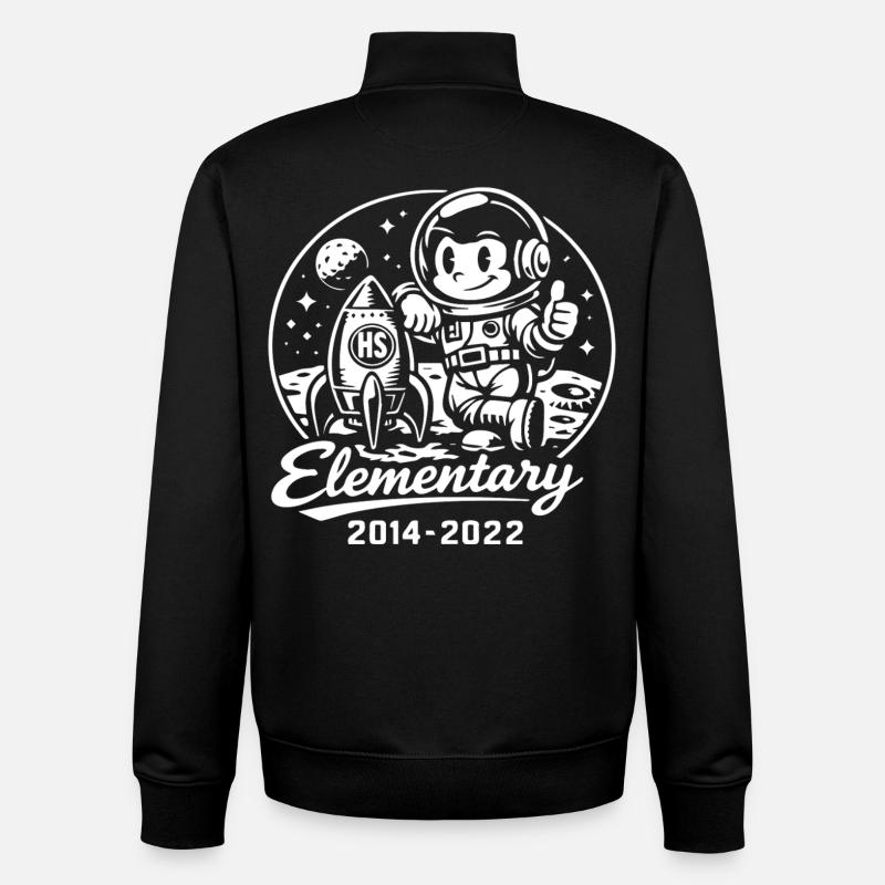 Elementar-Astronauten-Mond - Unisex Organic Zip Sweatshirt von Stanley/Stella - Schwarz