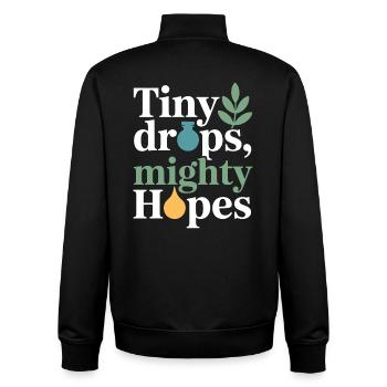 Certified Clinical Micro-Dose Practitioner Gear  - Unisex Organic Zip Sweatshirt by Stanley/Stella - black - Back - AI Model Male 185 light (185cm)