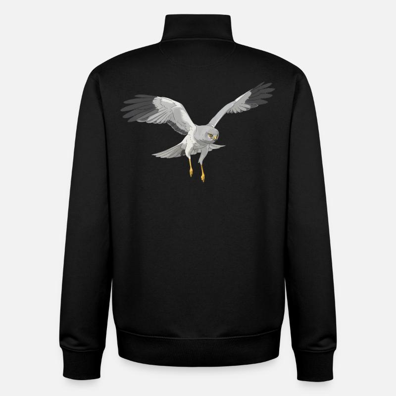 Kornweihe Circus cyaneus - Unisex Organic Zip Sweatshirt von Stanley/Stella - Schwarz