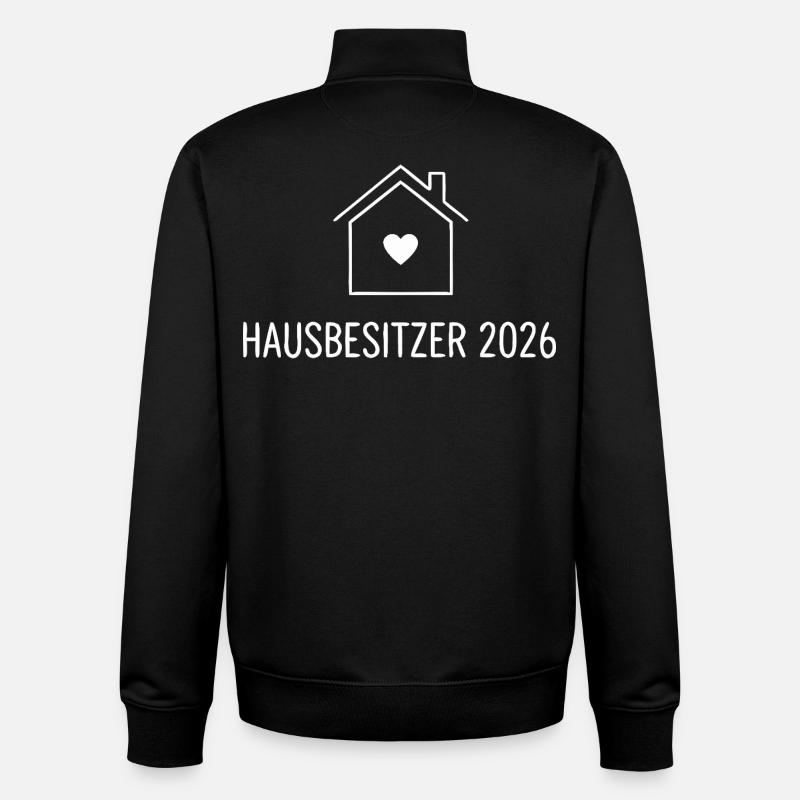 Hausbesitzer 2026 – Eigenheim - Unisex Organic Zip Sweatshirt von Stanley/Stella - Schwarz