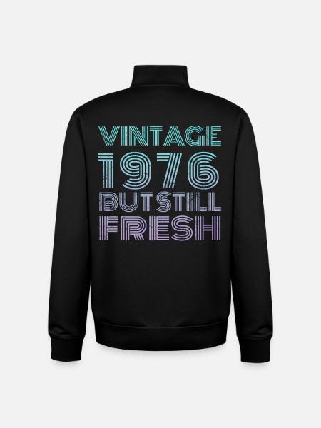 Millésime 1976 - Sweat zippé unisexe en coton bio Stanley/Stella - noir