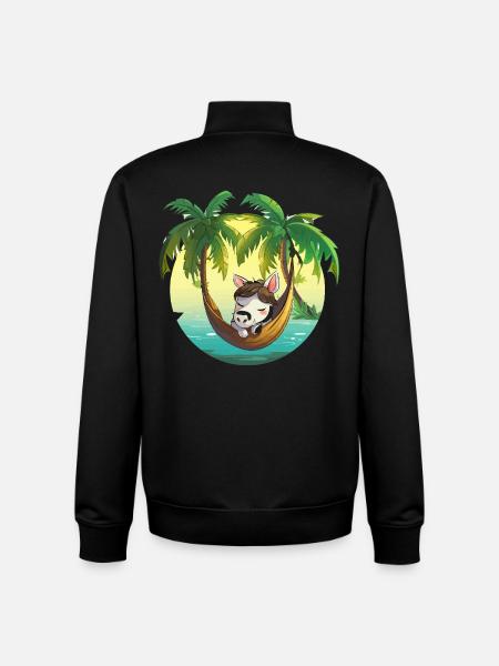 Coconut Hammock Island Dream - Unisex Organic Zip Sweatshirt by Stanley/Stella - black