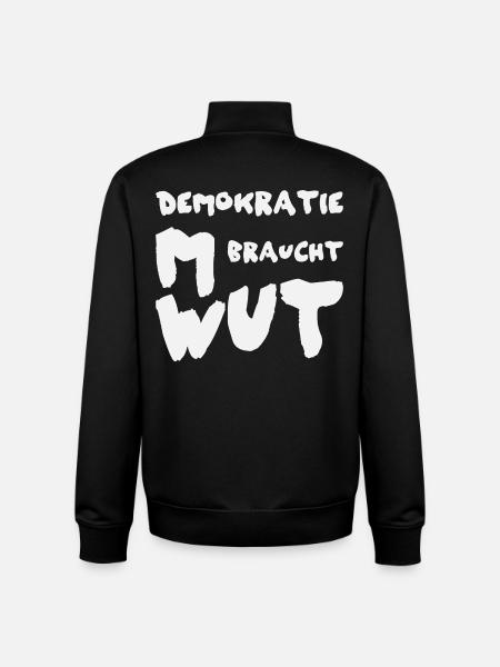Democratic Rage Shirt - Unisex Organic Zip Sweatshirt by Stanley/Stella - black