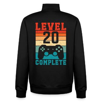 20. Geburtstag Level 20 Complete 20 Jahre Gamer - Unisex Organic Zip Sweatshirt von Stanley/Stella - Schwarz - Hinten - AI Model Male 185 light (185cm)