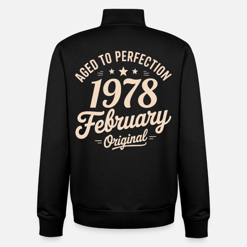 Février 1978 – Februar 1978 - Unisex Organic Zip Sweatshirt von Stanley/Stella - Schwarz