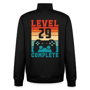 29. Geburtstag Level 29 Complete 29 Jahre Gamer - Unisex Organic Zip Sweatshirt von Stanley/Stella - Schwarz - Hinten - AI Model Male 185 light (185cm)