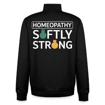 Certified Clinical Micro-Dose Specialist Gear  - Unisex Organic Zip Sweatshirt by Stanley/Stella - black - Back - AI Model Male 185 light (185cm)