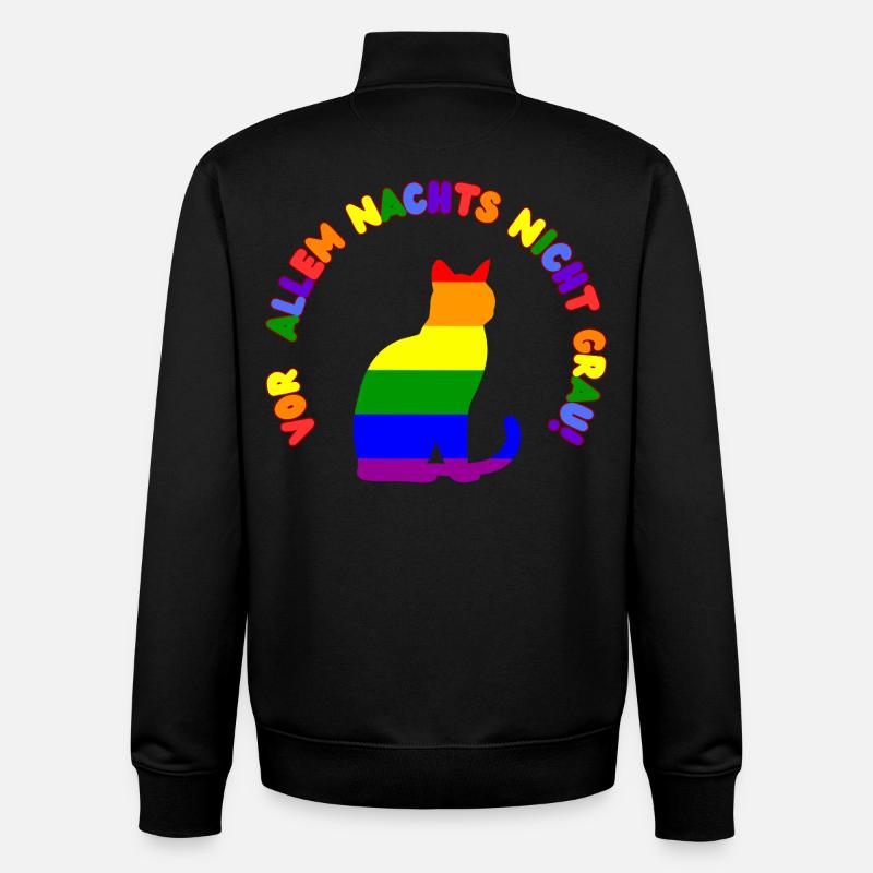 Vor allem Nachts nicht grau ! - Unisex Organic Zip Sweatshirt von Stanley/Stella - Schwarz