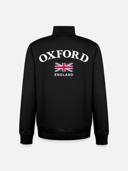 Oxford, Angleterre - Sweat zippé unisexe en coton bio Stanley/Stella - noir