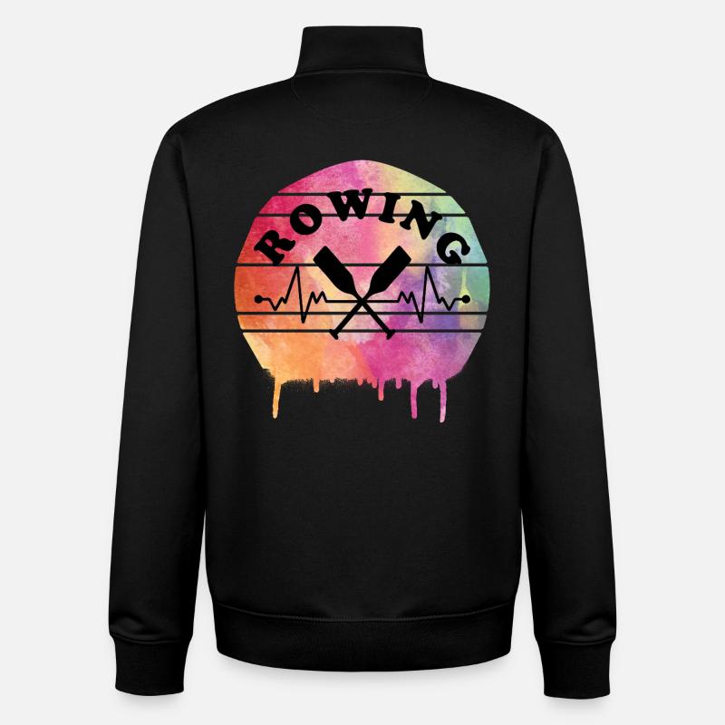 Aviron - Sweat zippé unisexe en coton bio Stanley/Stella - noir