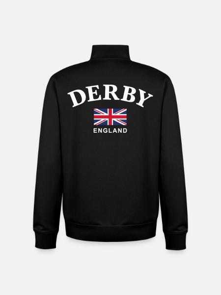 Derby, England - Unisex Organic Zip Sweatshirt by Stanley/Stella - black