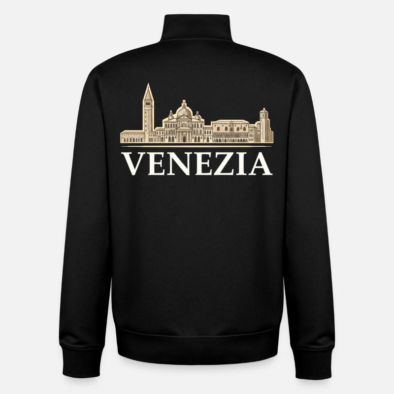 Venezia Feeling - Unisex Organic Zip Sweatshirt von Stanley/Stella - Schwarz