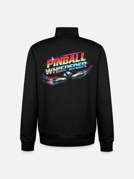 Pinball Whisperer Pinball Player - Unisex Organic Zip Sweatshirt by Stanley/Stella - black