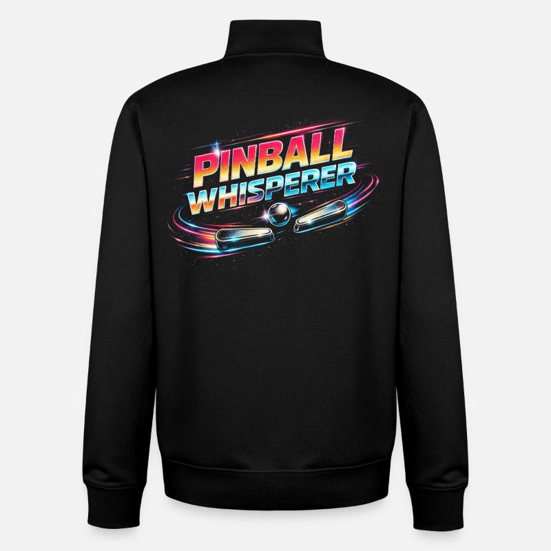 Pinball Whisperer Flipperspieler - Unisex Organic Zip Sweatshirt von Stanley/Stella - Schwarz