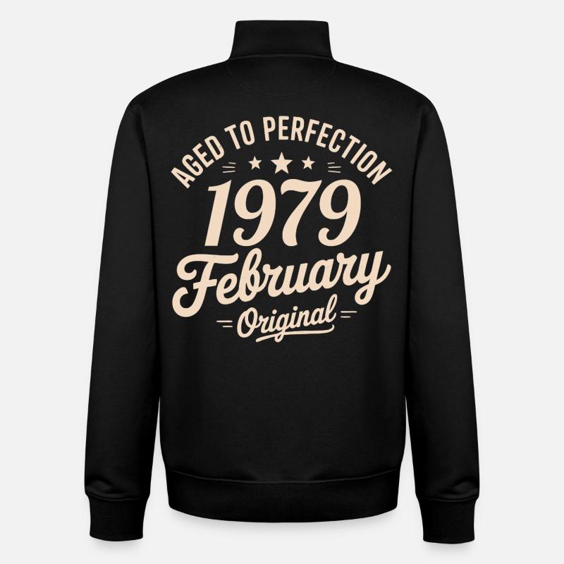Février 1979 – Februar 1979 - Unisex Organic Zip Sweatshirt von Stanley/Stella - Schwarz